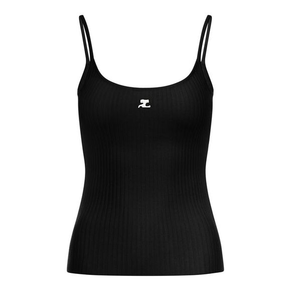 Courreges Women Reedition Rib Knit Tank Top